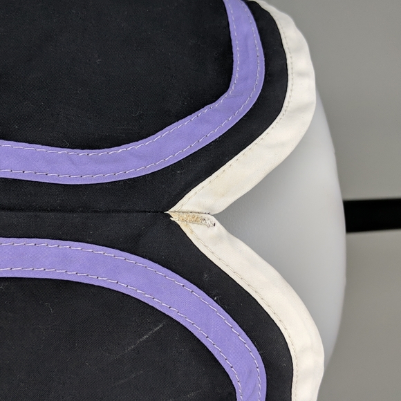 Billabong Womens Board Shorts Size 10 Black White Purple Trim Pearl Snap Zip-Fly - Picture 7 of 12